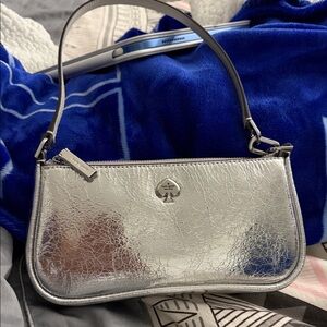 Kate Spade Metallic Silver Shoulder Bag